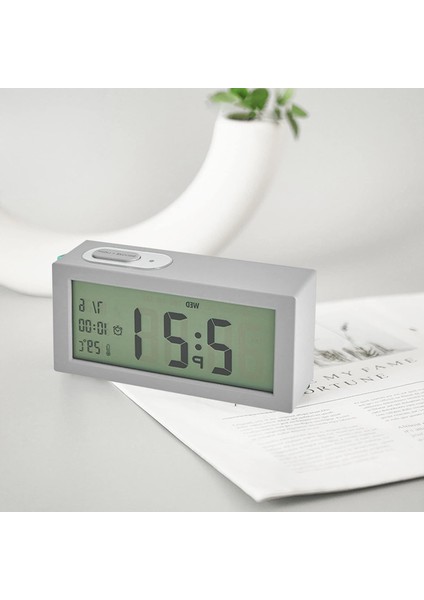 Elektronik Dijital Saat, Sıcaklık Göstergeli Çalar Saatler, Oturma Odası, Ev, Ofis, Yatak Odası Saati (Gri) Için Aydınlık Dijital Saat (Yurt Dışından) modelleri