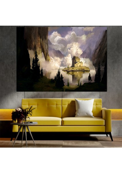 Homearths Günbatımı Sanatsal Dekoratif Duvar Tablosu