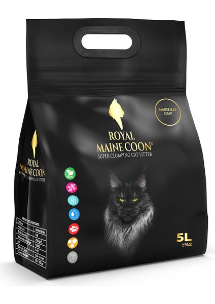 Süper Emiş Gücüne Sahip Marsilya Sabunu Kokulu Perlit Kedi Kumu 5 Litre