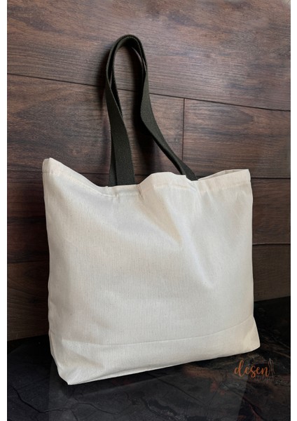 Gabardin Çanta Haki Renk Saplı Pamuk 260GR. Punch Nakışı Boyamaya Uygun modelleri