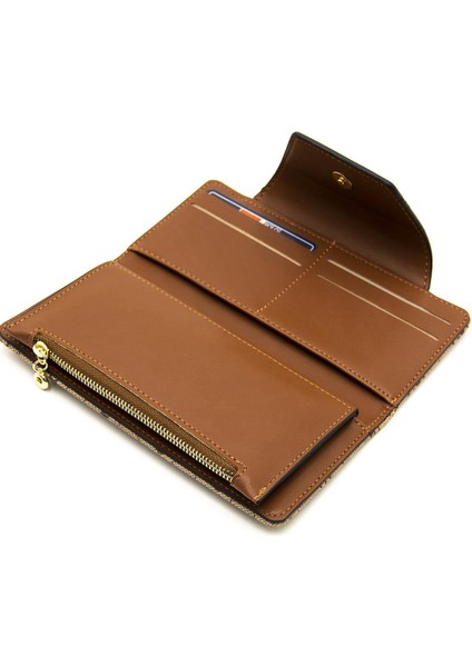 Kadın Cüzdan & Kartlık Kahve Sarı - Taba SP1114 Silver & Polo