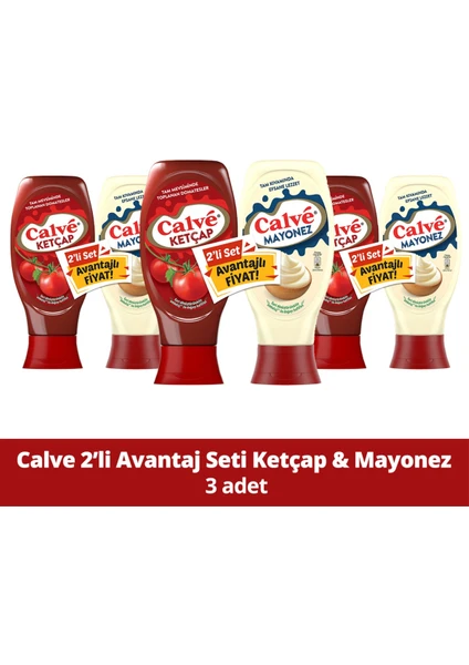 Ikili Orta Set Ketçap Mayonez 810G X3 Adet