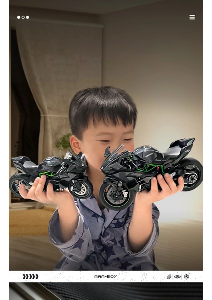 Kawasaki Ninja H2R 1:9 Model Maket Motor Siyah