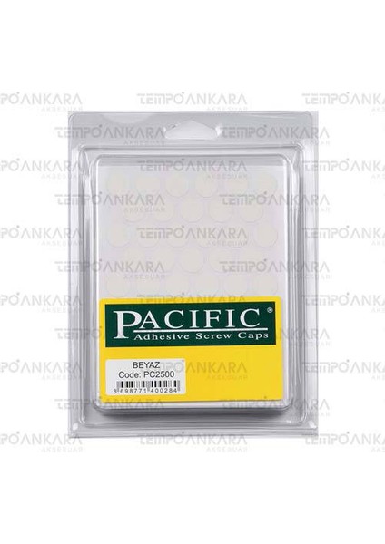 Pacific Yapışkanlı Tapa Beyaz (14MM)