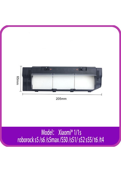 Xiaomi Mijia Mi 1/1s Roborock S5 / S6 / S5MAX / S50 / S51 / S52 S55 / T6 / T4 Robot Elektrikli Süpürge Parçaları Için Siyah Ana Rulo Fırça Kapağı (Yurt Dışından)