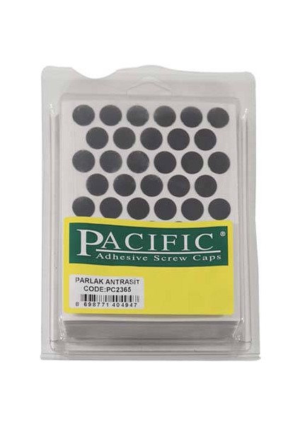 Pacific Yapışkanlı Tapa Parlak Antrasit (14MM)