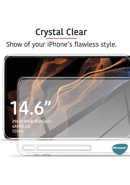 Samsung Galaxy Tab S8 Ultra X900 Kılıf Transparent Soft Şeffaf