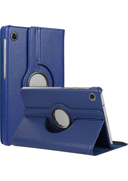 Samsung Galaxy Tab A9 Plus Kılıf 360 Rotating Stand Deri Lacivert