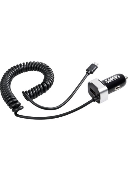 Micro USB Hızlı Araç Şarjı+Extra USB Port 2400mA-5V 38928 modelleri