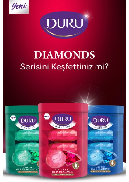 Diamonds Serisi Oriental Red Diamond 16 Adet Güzellik Sabunu 4x360 Gr