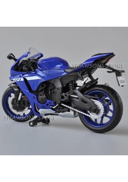 Yamaha Yzf R1 1:12 Model Maket Motor Mavi