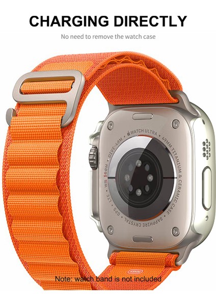 Apple Watch Ultra 49MM Su Geçirmez Kılıf Temsilli Cam Ekran Koruyucu Sabit Pc Tam Koruma Saat Kapağı - Gümüş (Yurt Dışından) modelleri