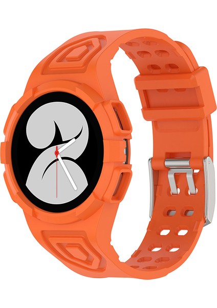 Samsung Galaxy Watch 4 40MM Tek Parçalı Yumuşak Tpu Akıllı Saat Saat Kılıflı Değiştirme Kılıfı - Turuncu (Yurt Dışından)