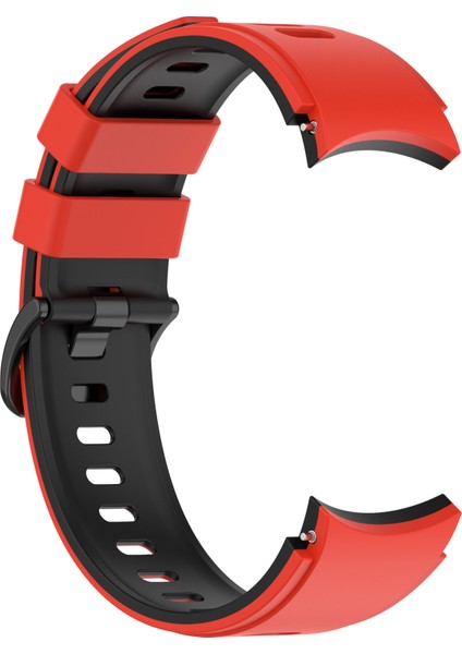 Samsung Galaxy 5 40MM/WATCH 5 44MM/WATCH 5 Pro 45MM/WATCH4 40MM/WATCH4 44MM/WATCH4 Classic 42MM Silikon Saat Band Çift Renk Değiştirme Kayışı - Kırmızı/siyah (Yurt Dışından) fırsatları