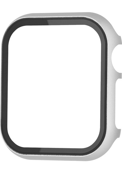 Apple Watch Serisi 6 5 6 Se (2022) Se 44MM Metal Koruyucu Kapak Kılıfı Temperli Cam Ekran Koruyucu - Gümüş (Yurt Dışından) modelleri