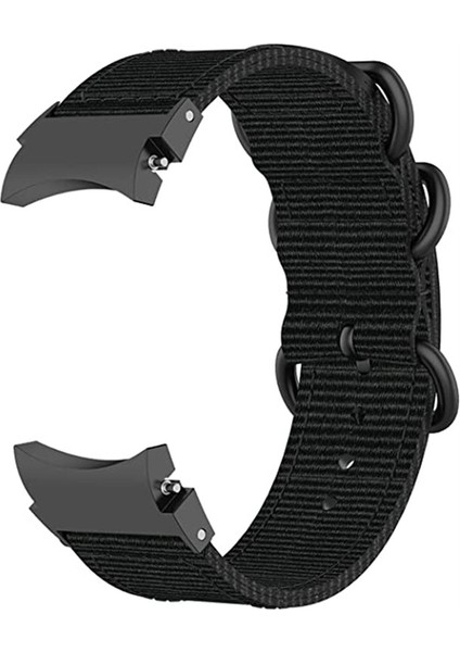 Samsung Galaxy 5 40MM/44MM/WATCH 5 Pro 45MM/WATCH4 40MM/44MM Naylon Watch Band Üç Döngü Ayarlanabilir Kayış Değiştirme - Siyah (Yurt Dışından) fırsatları