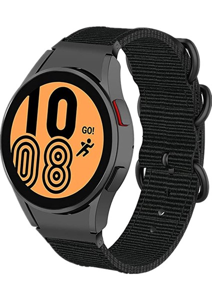 Samsung Galaxy 5 40MM/44MM/WATCH 5 Pro 45MM/WATCH4 40MM/44MM Naylon Watch Band Üç Döngü Ayarlanabilir Kayış Değiştirme - Siyah (Yurt Dışından) indirimleri