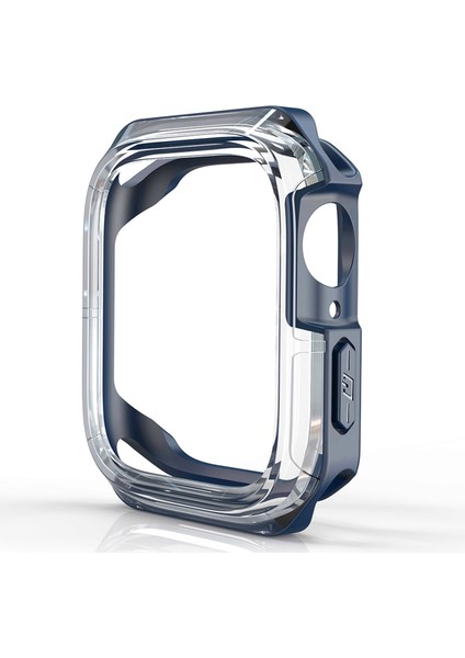 Apple Watch Serisi 7 45MM/SERISI 8 45MM Şık Şeffaf Çift Renkli Yumuşak Tpu Oyuk Saat Kapağı - Şeffaf/gece Mavisi (Yurt Dışından) fiyatları