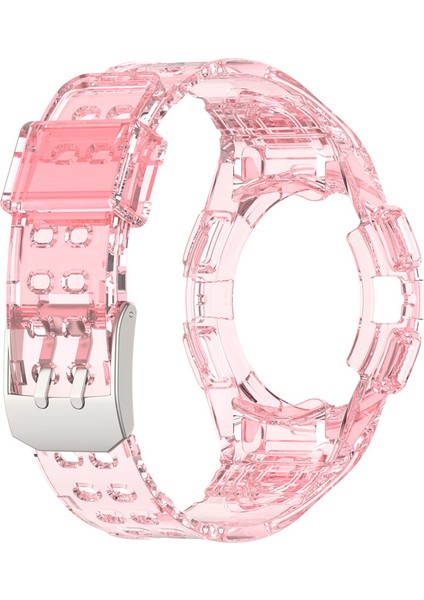 Samsung Galaxy Watch 4 40MM Tek Parçalı Yumuşak Tpu Akıllı Saat Saat Kılıflı Yedek Bilek Kayışı - Şeffaf Pembe (Yurt Dışından) modelleri