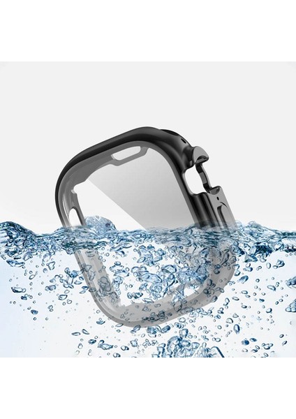 Apple Watch Ultra 49MM Yumuşak Şeffaf Tpu Çok Yönlü Koruyucu Kasa Elektrokaplama Metal Renk Çerçevesi Kapağı - Kırmızı (Yurt Dışından) fiyatları
