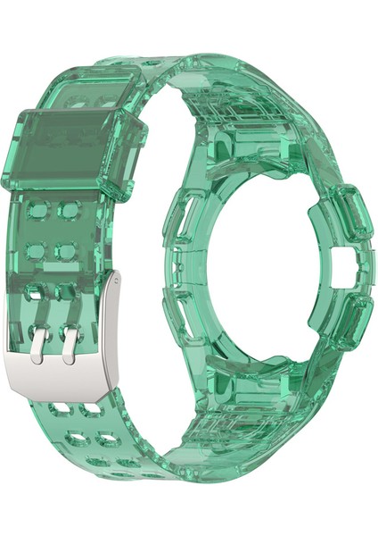 Samsung Galaxy Watch 4 40MM Tek Parçalı Yumuşak Tpu Akıllı Saat Saat Kılıflı Yedek Bilek Kayışı - Şeffaf Yeşil (Yurt Dışından) modelleri