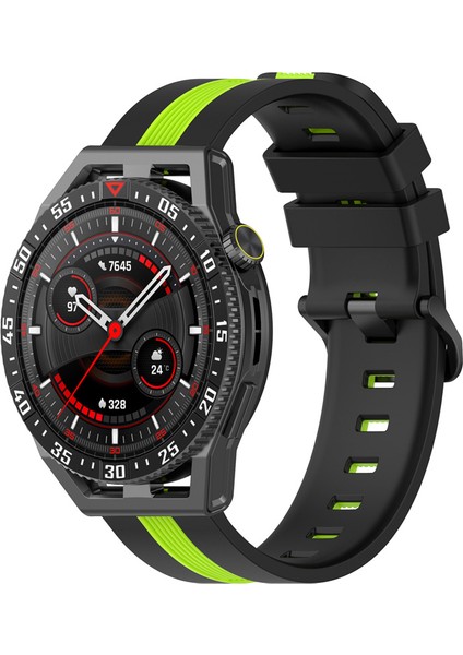Huawei Spor Bantları Saat Gt 3 Se/saat Gt Çift Renk 22MM Saat Bando Breefable Yumuşak Silikon Kayış - Siyah/kireç (Yurt Dışından) fiyatları