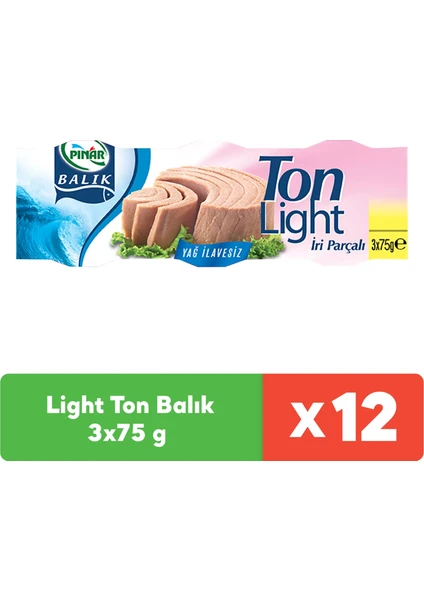 Light Ton Balık 3X75 gr x 12 Adet