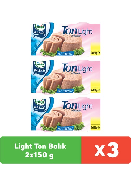 Light Ton Balık 2X150 gr x 3 Adet