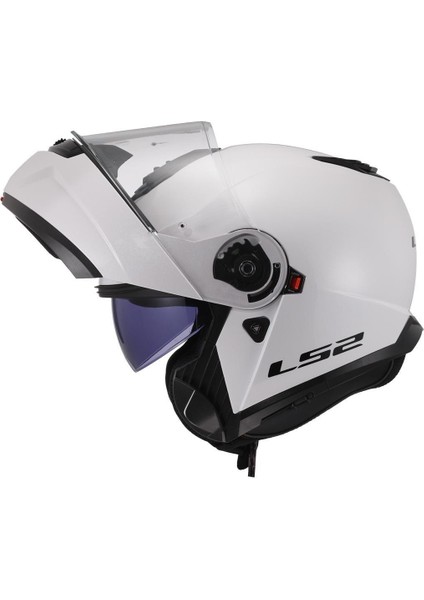 Strobe 2 Çeneden Açılır Kask (Beyaz)