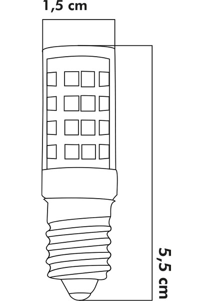 E14 SMD LED AMPUL ŞEFFAF MISIR 5W 3000K Gün Işığı ERD-217