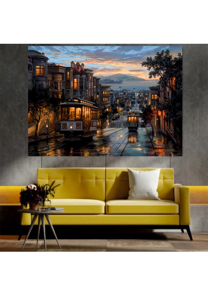 Homearths San Francisco Manzaralı Dekoratif Duvar Tablosu