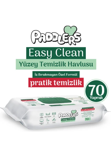 Easy Clean Beyaz Sabun Katkılı Yüzey Temizlik Havlusu 70 Yaprak