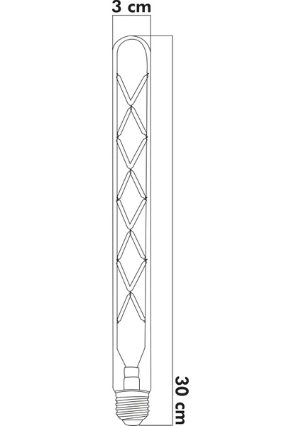 E27 LED FİLAMANLI RUSTIK AMPUL T30 BAL CAM 8W 2500k Gün Işığı ERD-38