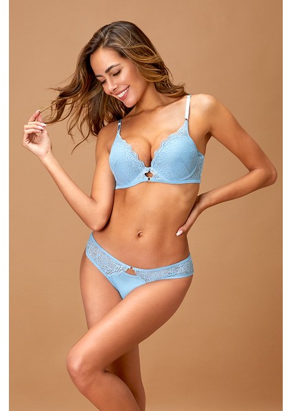 "nurteks "4311" Dantelli Desteksiz Sutyen Külot Takım"