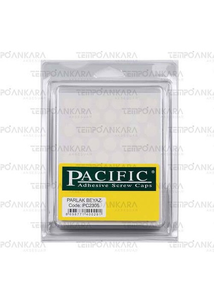 Pacific Yapışkanlı Tapa Parlak Beyaz (14MM)