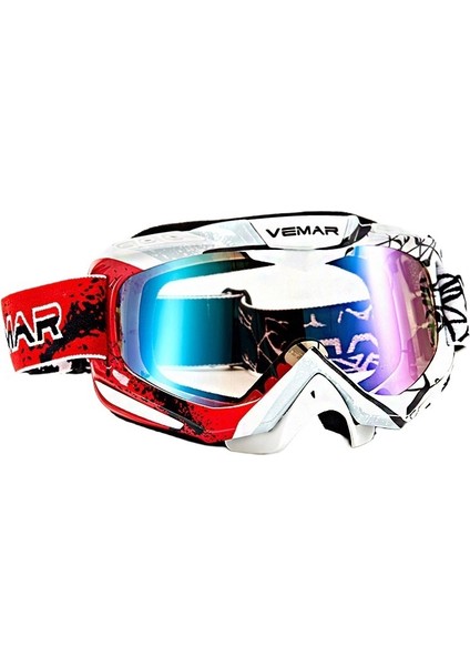 Off-Road Motosiklet Elektrikli Araç Rüzgar Geçirmez Gözlük, Buğu Önleyici ve Kum Önleyici Gözlük (Yurt Dışından)