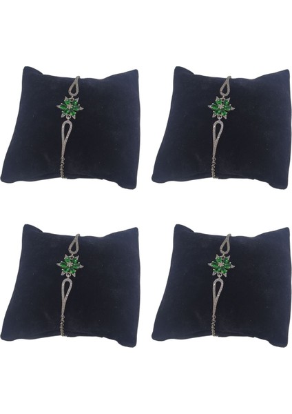 Süet Yastık Düzenleyici(4 Adet) Siyah Bileklik & Saat ve Kelepçe 8x8 cm fiyatları