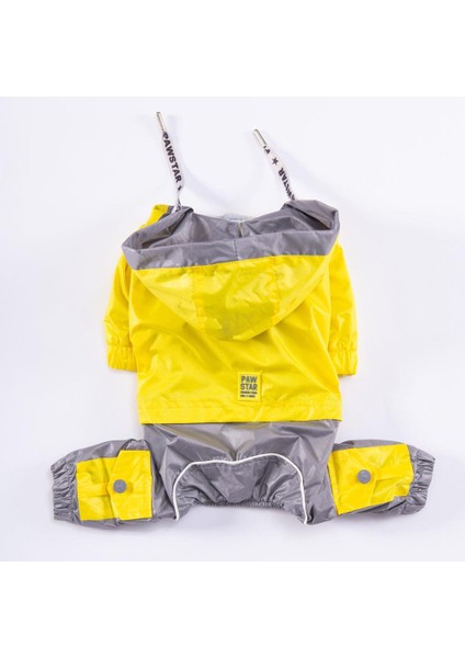 Bicolor Sarı-Gri Polarlı Su Geçirmez Küçük Irk Köpek Yağmurluk Tulum fiyatları