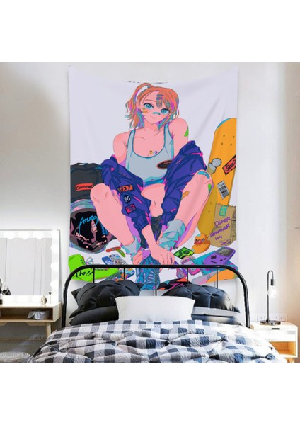 Anime Goblen Estetik Sanat Ev Arka Plan Kumaş Dekor Hediye Boho Goblen Oturma Odası Için Yatak Odası Dekoru (614-17, 59X79 Inç) (Yurt Dışından) fırsatları