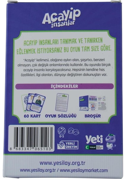 Acayip Insanlar Kart Oyunu - Bilim Insanları