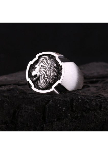 925 Ayar Gümüş Aslan Figürlü Erkek Yüzük indirimleri