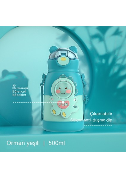Yeni Yüksek Yüz Değeri Taşınabilir Çocuk Termos Cam Karikatür Termos Tencere Öğrenci Kayış 316 Paslanmaz Çelik Pipet Su Bardağı (Yurt Dışından) indirimleri