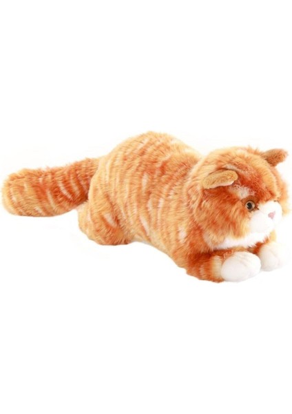 Yatan Tekir Kedi Peluş 34 cm