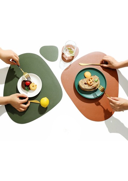Siyah Placemat 36CMX45CM 1 Adet Pu Deri Placemats Masa Için Su Geçirmez Kaymaz Masa Mat Seti Bardak Altlığı Takımı Fincan Şarap Mat Sofra Peçete Mutfak Için (Yurt Dışından)