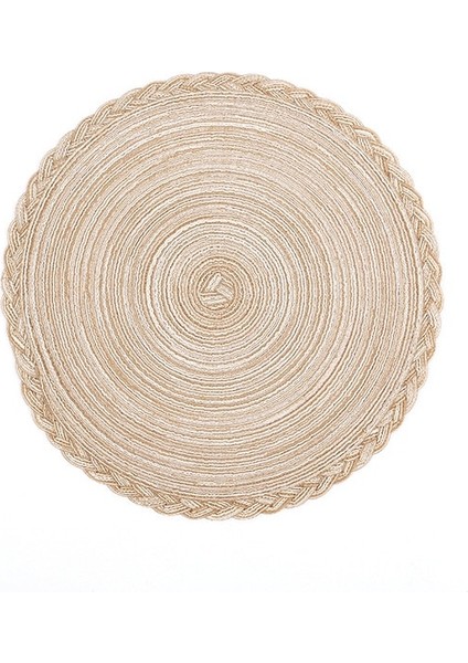 Kahve Dantel Çapı 36 cm Yuvarlak Dokuma Iskandinav Tarzı Kaymaz Placemat Coaster Yalıtım Dolgu Kupa Bardak Masa Mat Ev Dekor Peçete Mutfak Aksesuarları (Yurt Dışından)
