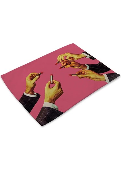 14 32X42CM 32X42CM Italya Tarzı Keten Yemek Masası Mat Isıya Dayanıklı Placemat Masa Içecek Için Bardak Altlığı Ev Dekor Mutfak Aksesuarları (Yurt Dışından)