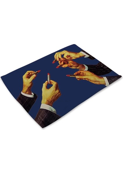 14 32X42CM 32X42CM Italya Tarzı Keten Yemek Masası Mat Isıya Dayanıklı Placemat Masa Içecek Için Bardak Altlığı Ev Dekor Mutfak Aksesuarları (Yurt Dışından)