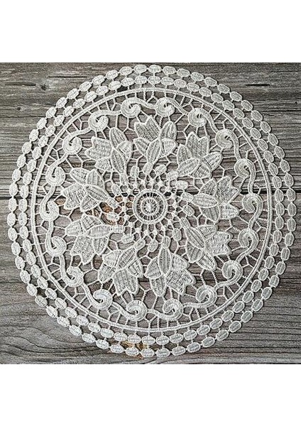 Beyaz 6 Yuvarlak 15 cm Yenı Yuvarlak Dantel Ay Çiçeği Nakış Placemat Bardak Altlığı Mutfak Düğün Noel Masa Yer Mat Bez Ped Yeni Yıl Bardak Altlığı Peçete (Yurt Dışından)