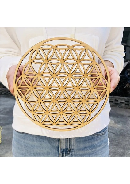 Stil 2-14 cm 1 Pc Ahşap Duvar Çiçek Yaşam Şekli Sanat Ev Dekor Lazer Kesim Kaymaz Bardak Altlığı Takımı Ahşap Placemats Masa Mat Yuvarlak Fincan Altlığı (Yurt Dışından)