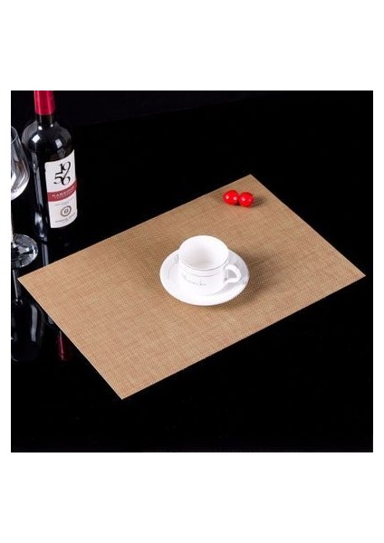 Altın 30X45 cm Pvc Placemat Mutfak Yemek Coaster Masa Dekoratif Masa Mat Kaymaz Bulaşık Kase Mat Placemats Sıcak Ped Mutfak Aksesuarları (Yurt Dışından)